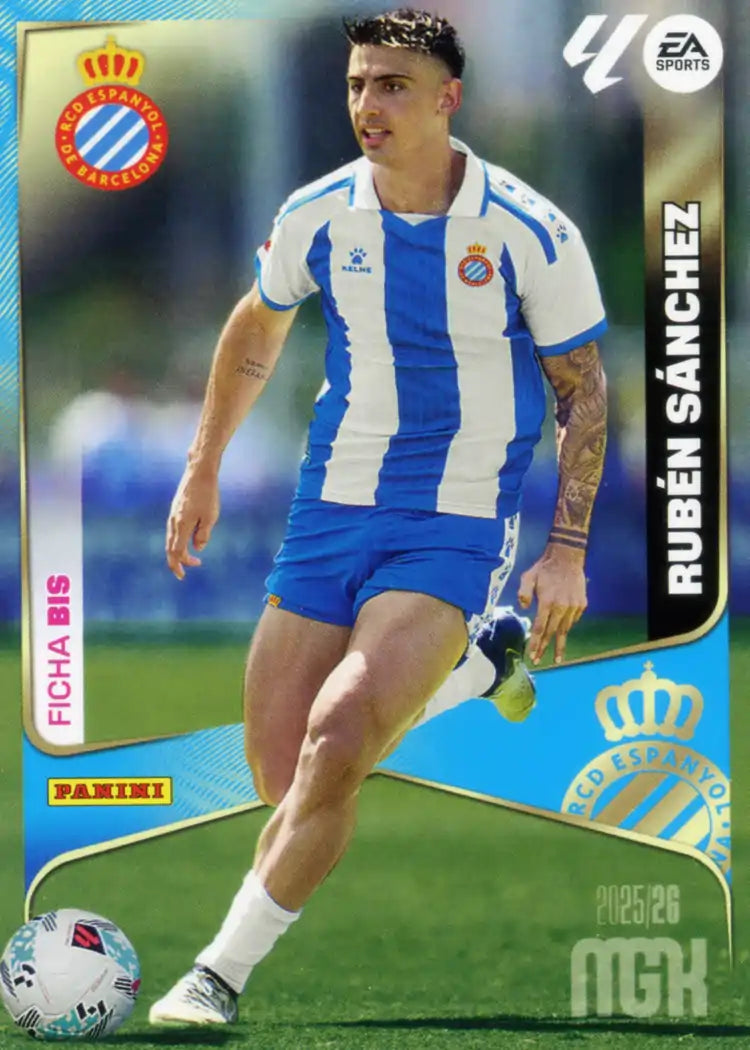 Cromo Trading Card Fútbol-Ruben Sanchez-RCD Espanyol-Panini Megacracks 2025-2026-154 Bis-Basico