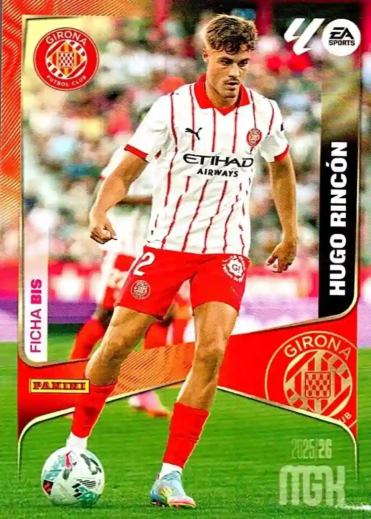 Cromo Trading Card Fútbol-Hugo Rincon-Girona FC-Panini Megacracks 2025-2026-185 Bis-Basico