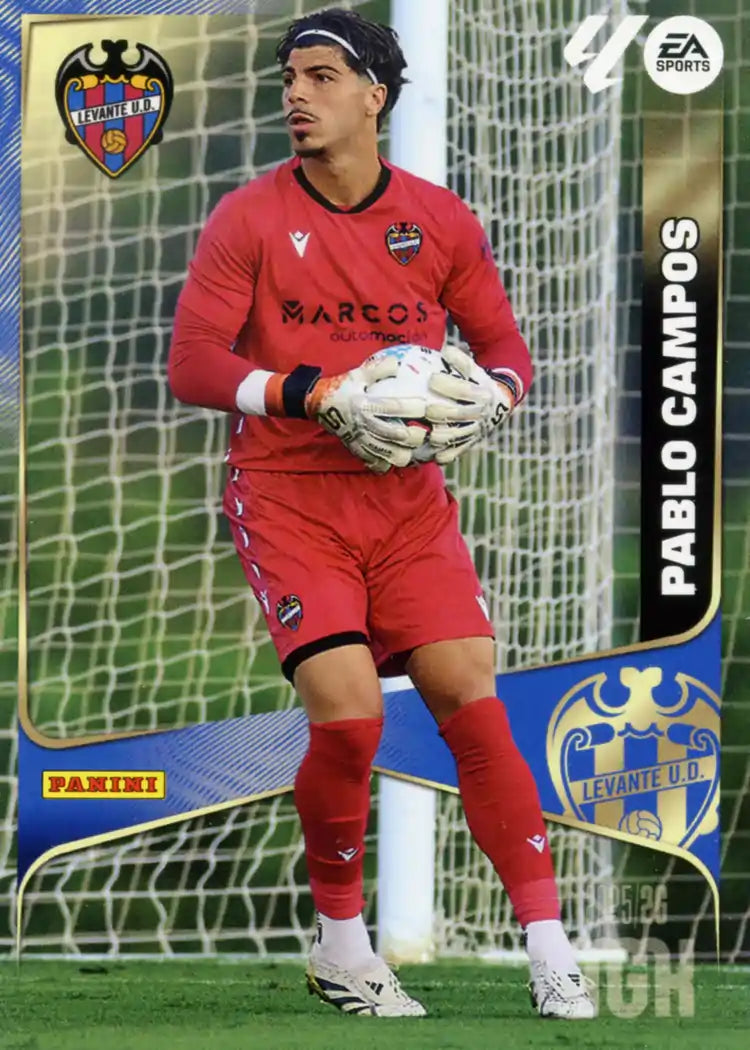 Cromo Trading Card Fútbol-Pablo Campos-Levante UD-Panini Megacracks 2025-2026-200-Basico