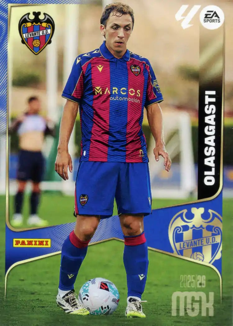 Cromo Trading Card Fútbol-Olasagasti-Levante UD-Panini Megacracks 2025-2026-210-Basico
