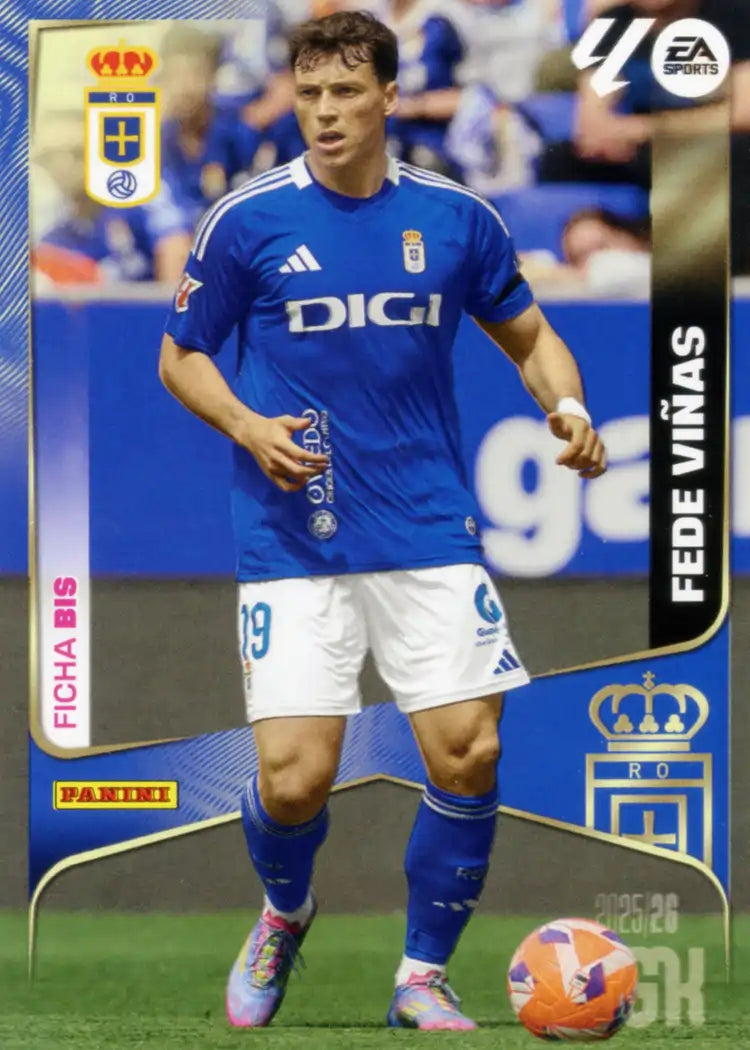 Cromo Trading Card Fútbol-Fede Viñas-Real Oviedo-Panini Megacracks 2025-2026-288 Bis-Basico