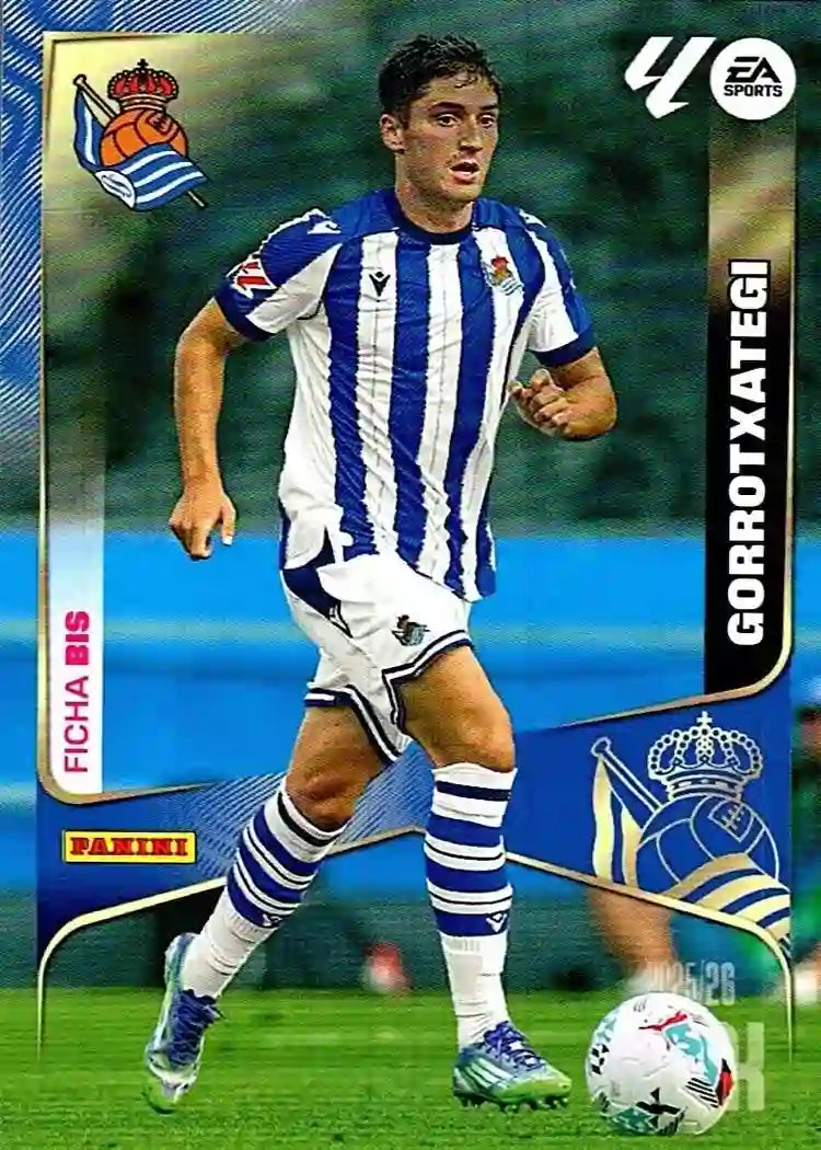 Cromo Trading Card Fútbol-Gorrotxategui-Real Sociedad-Panini Megacracks 2025-2026-316 Bis-Basico