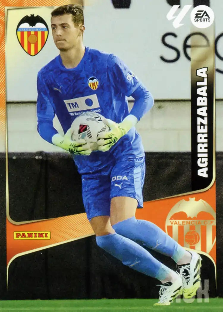 Cromo Trading Card Fútbol-Aguirrezabala-Valencia CF-Panini Megacracks 2025-2026-345-Basico