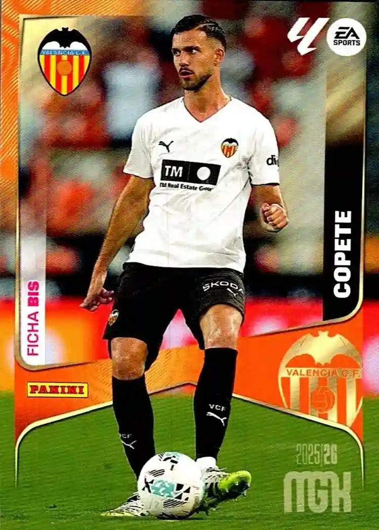 Cromo Trading Card Fútbol-Copete-Valencia CF-Panini Megacracks 2025-2026-348 Bis-Basico