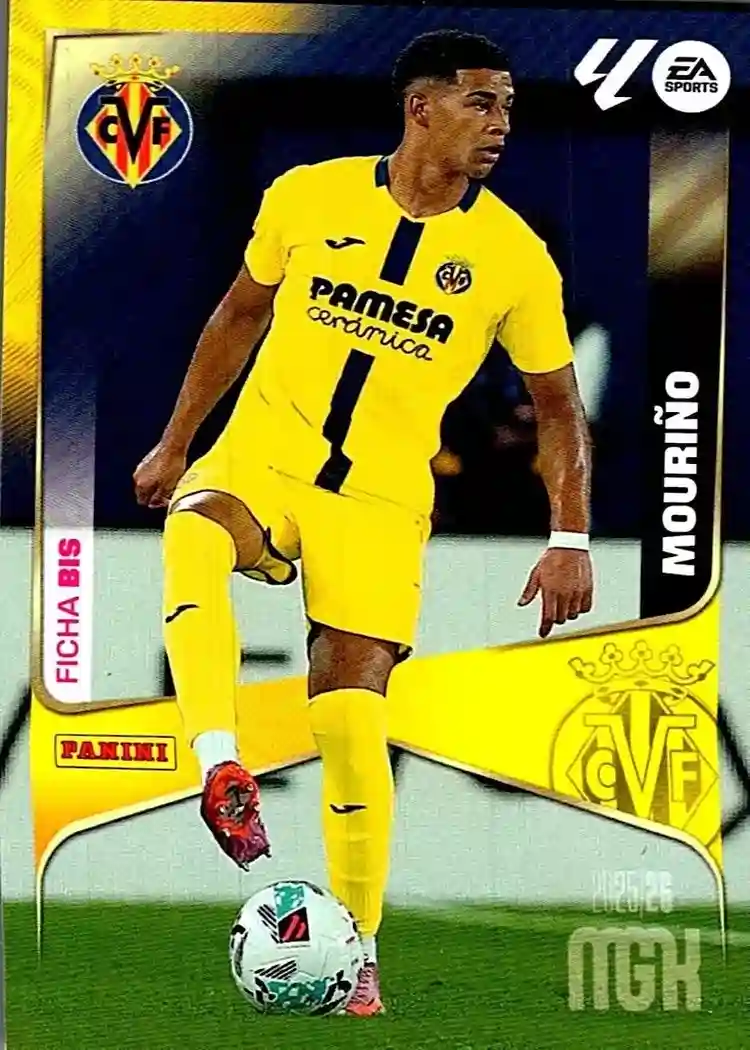 Cromo Trading Card Fútbol-Mouriño-Villarreal CF-Panini Megacracks 2025-2026-366 Bis-Basico