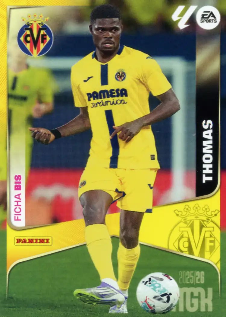 Cromo Trading Card Fútbol-Thomas-Villarreal CF-Panini Megacracks 2025-2026-372 Bis-Basico