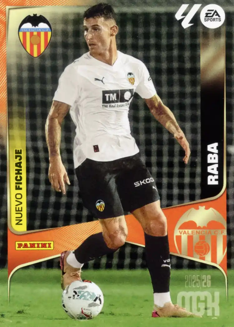 Cromo Trading Card Fútbol-Raba-Valencia CF-Panini Megacracks 2025-2026-444-Nuevos Fichajes
