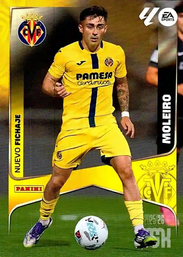 Cromo Trading Card Fútbol-Moleiro-Villarreal FC-Panini Megacracks 2025-2026-453-Nuevos Fichajes