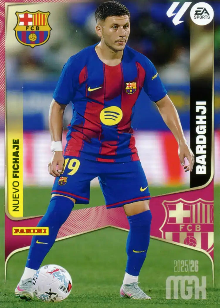 Cromo Trading Card Fútbol-Bardghji- FC Barcelona-Panini Megacracks 2025-2026-456-Nuevos Fichajes