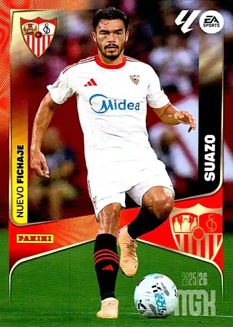 Cromo Trading Card Fútbol-Suazo- Sevilla FC-Panini Megacracks 2025-2026-460-Nuevos Fichajes