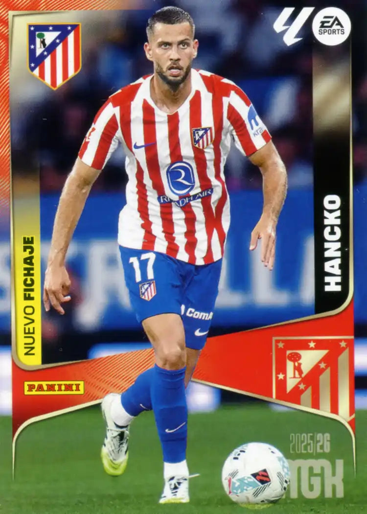 Cromo Trading Card Fútbol-Hancko- Atlético de Madrid-Panini Megacracks 2025-2026-461-Nuevos Fichajes