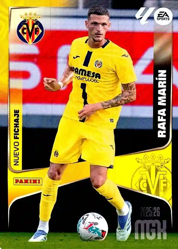 Cromo Trading Card Fútbol-Rafa Marin-Villarreal FC-Panini Megacracks 2025-2026-466-Nuevos Fichajes