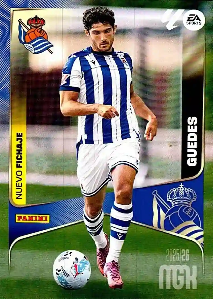 Cromo Trading Card Fútbol-Guedes- Real Sociedad-Panini Megacracks 2025-2026-472-Nuevos Fichajes