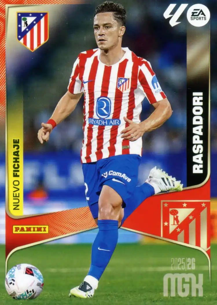 Cromo Trading Card Fútbol-Raspadori- Atlético de Madrid-Panini Megacracks 2025-2026-475-Nuevos Fichajes