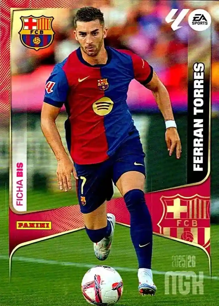 Cromo Trading Card Fútbol-Ferran Torres-FC Barcelona-Panini Megacracks 2025-2026-89 Bis-Basico