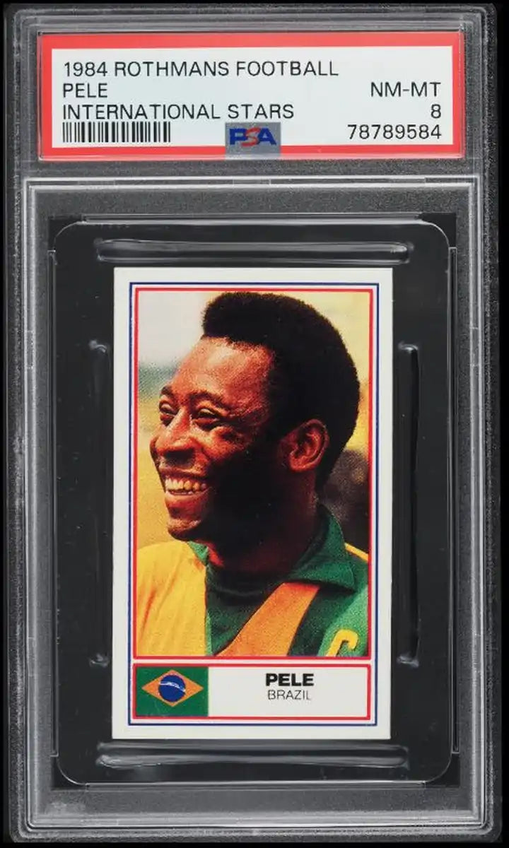 1984 Rothmans Football International Stars Pele PSA 8 NM-MT