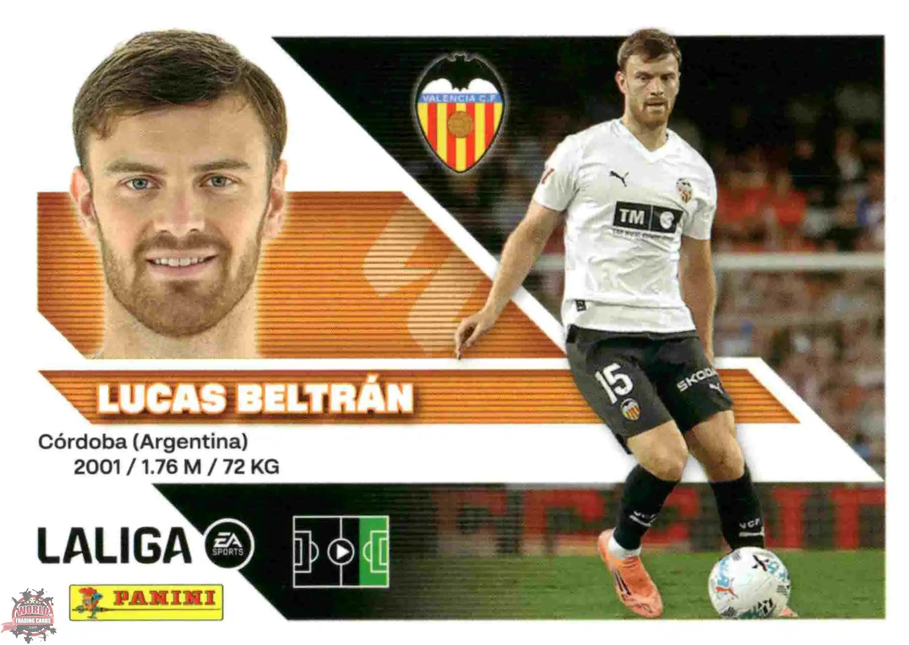 Panini | Liga Este | 2026-2027 | Valencia CF | Basico | #20B | Lucas Beltrán