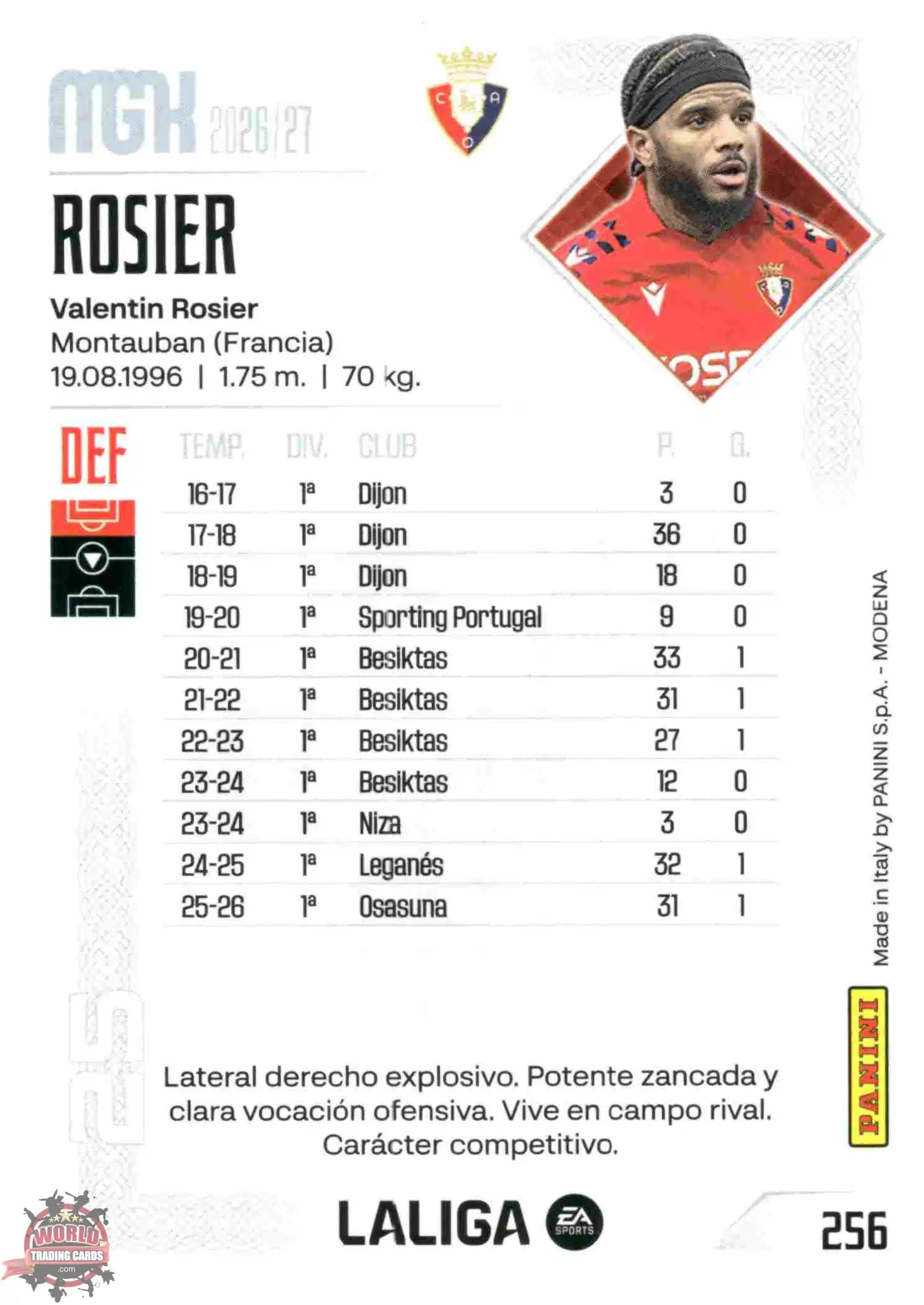 Panini | Megacracks | 2026-2027 | #256 | Rosier | CA Osasuna | Basico
