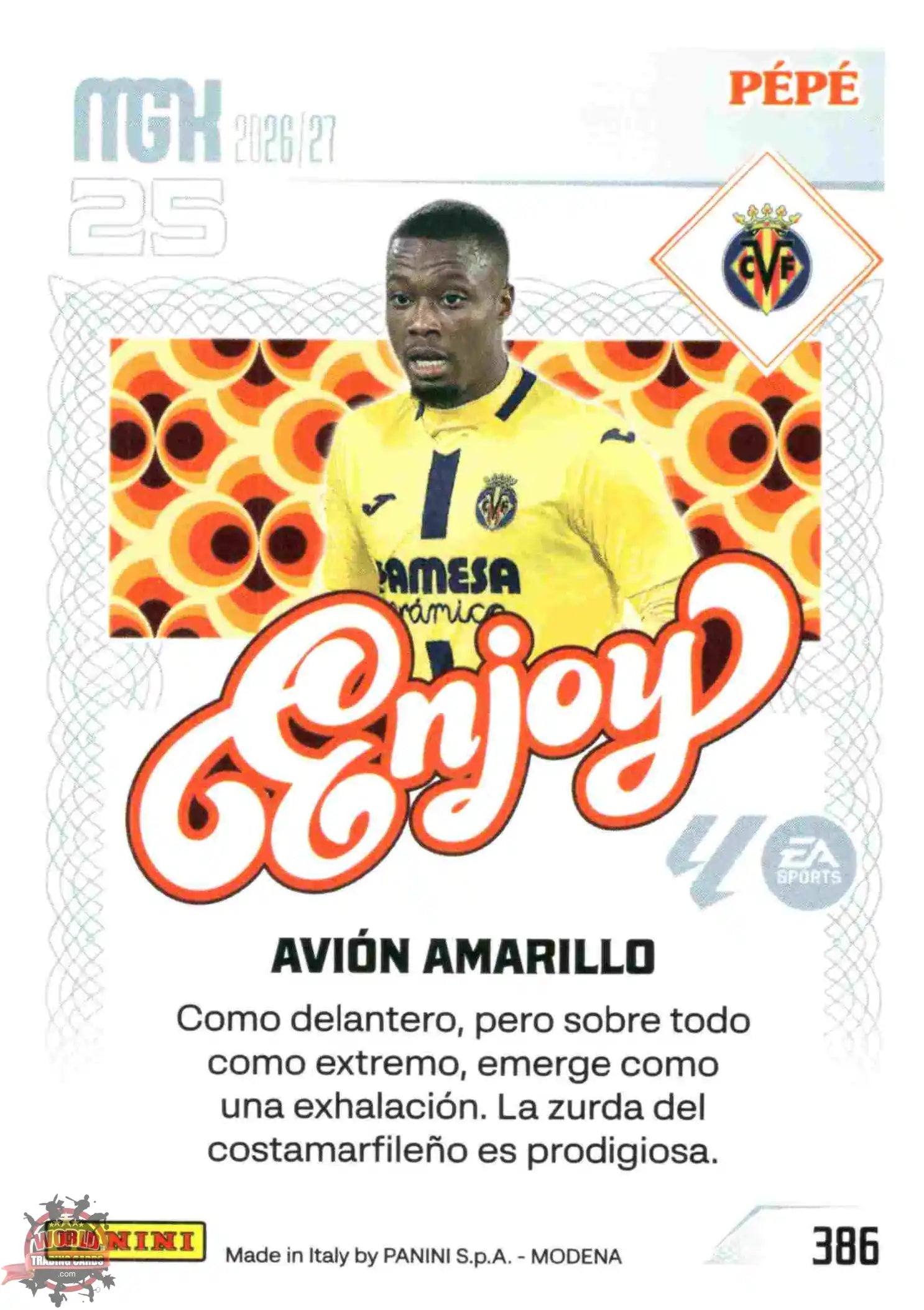 Panini | Megacracks | 2026-2027 | #386 | Pépé | Villarreal CF | Enjoy