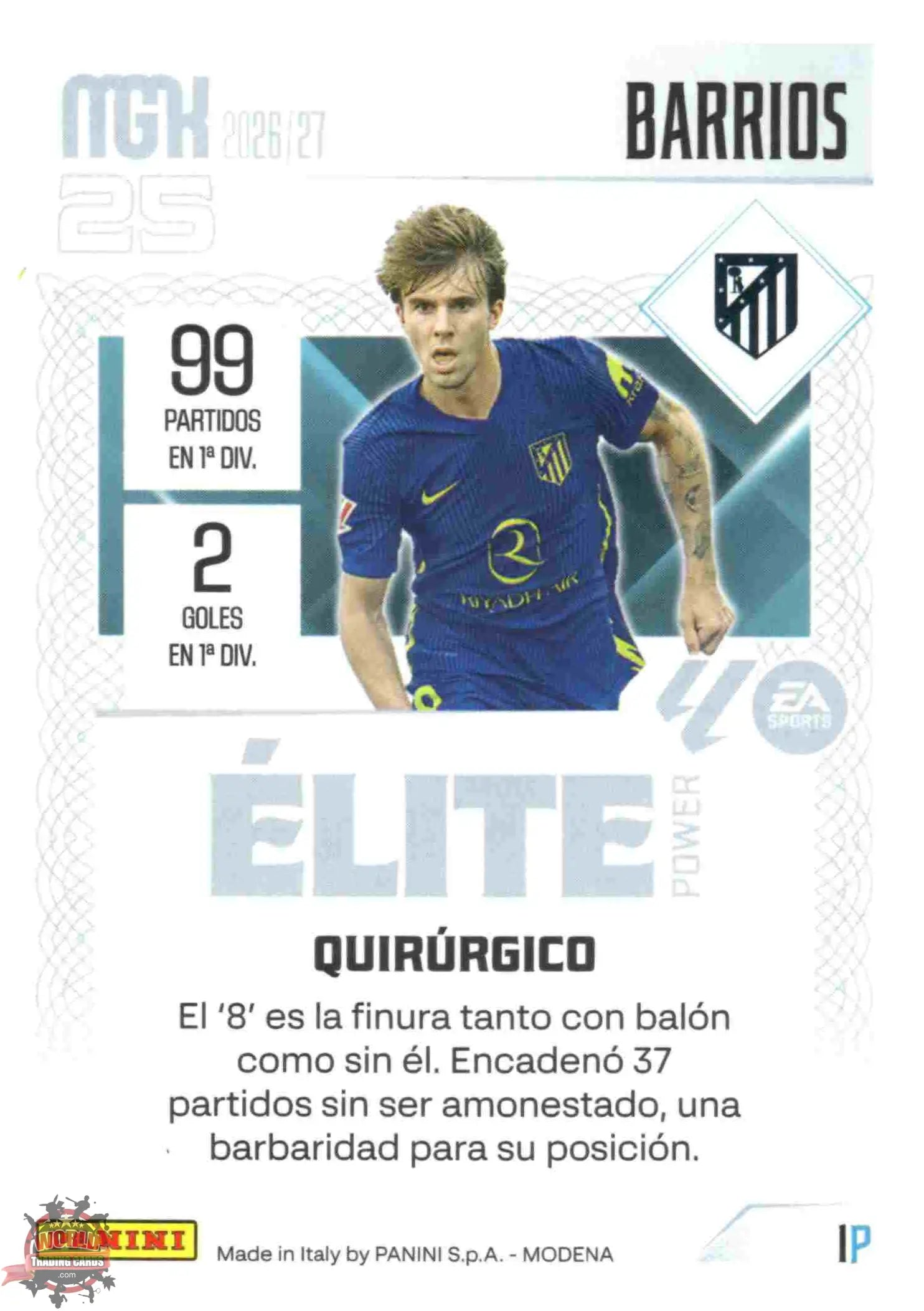 Panini | Megacracks | 2026-2027 | #001P | Barrios | Atlético de Madrid | Elite PowerP