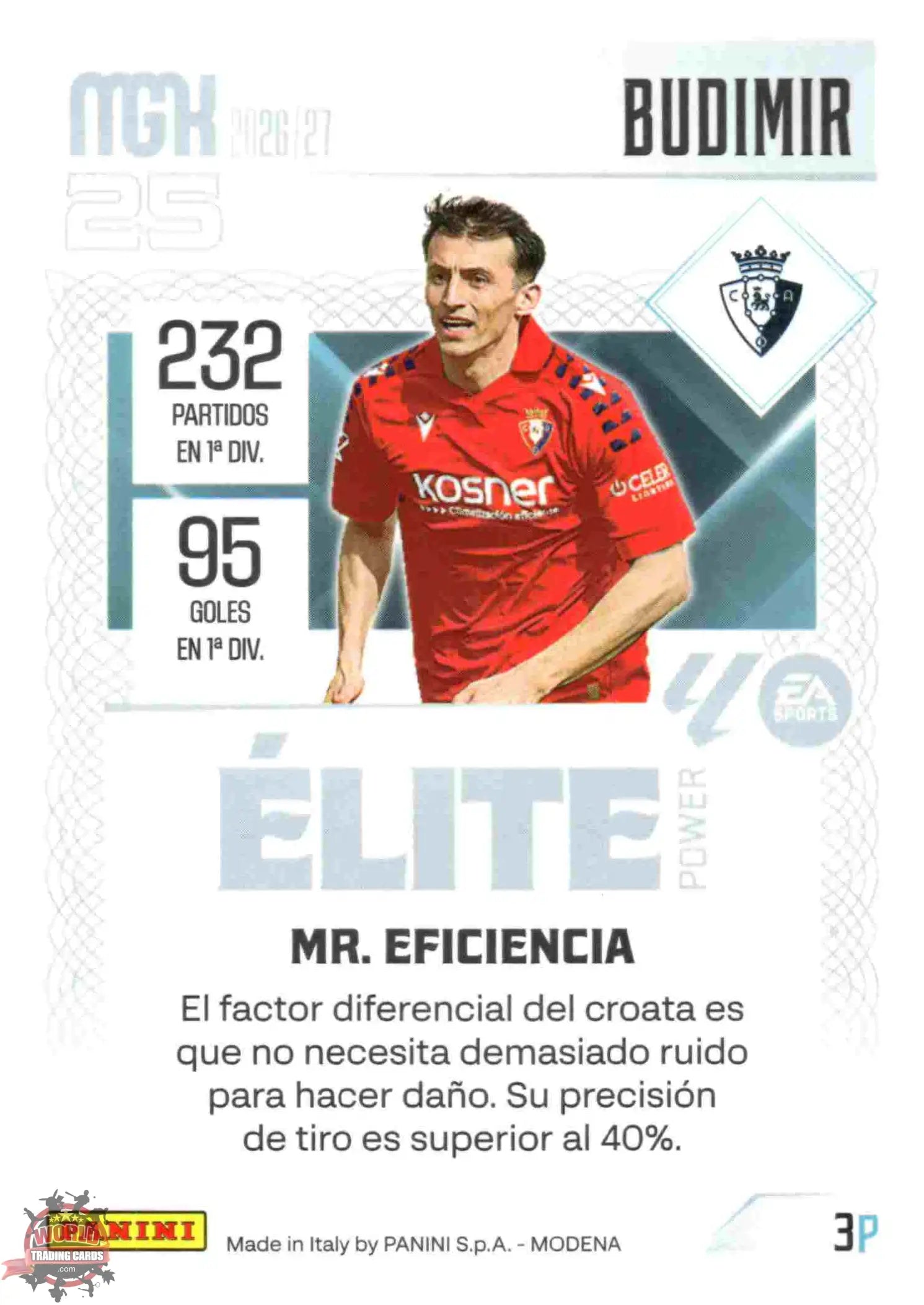 Panini | Megacracks | 2026-2027 | #003P | Budimir | CA Osasuna | Elite Power