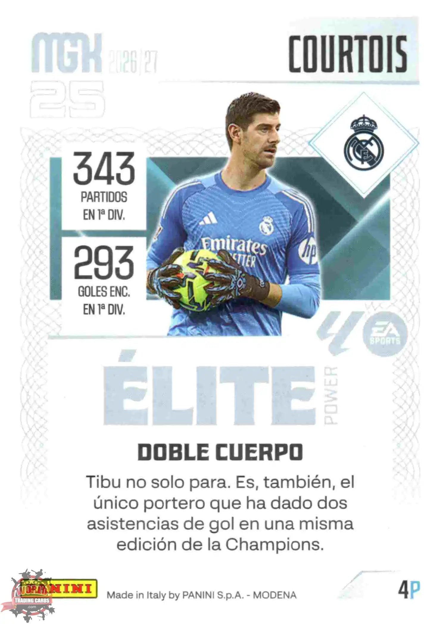 Panini | Megacracks | 2026-2027 | #004P | Courtois | Real Madrid | Elite Power