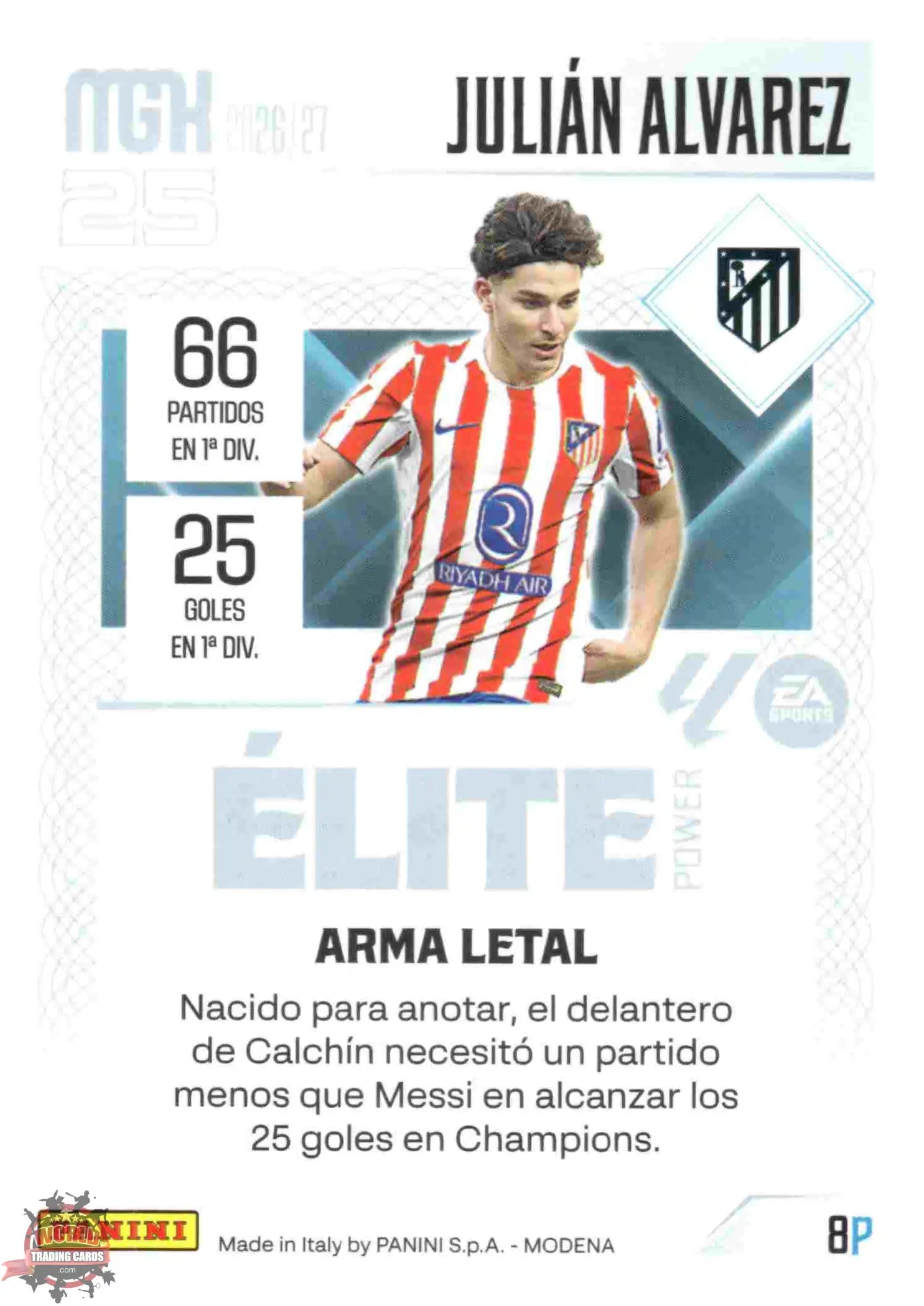 Panini | Megacracks | 2026-2027 | #008P | Julián Alvarez | Atlético de Madrid | Elite Power