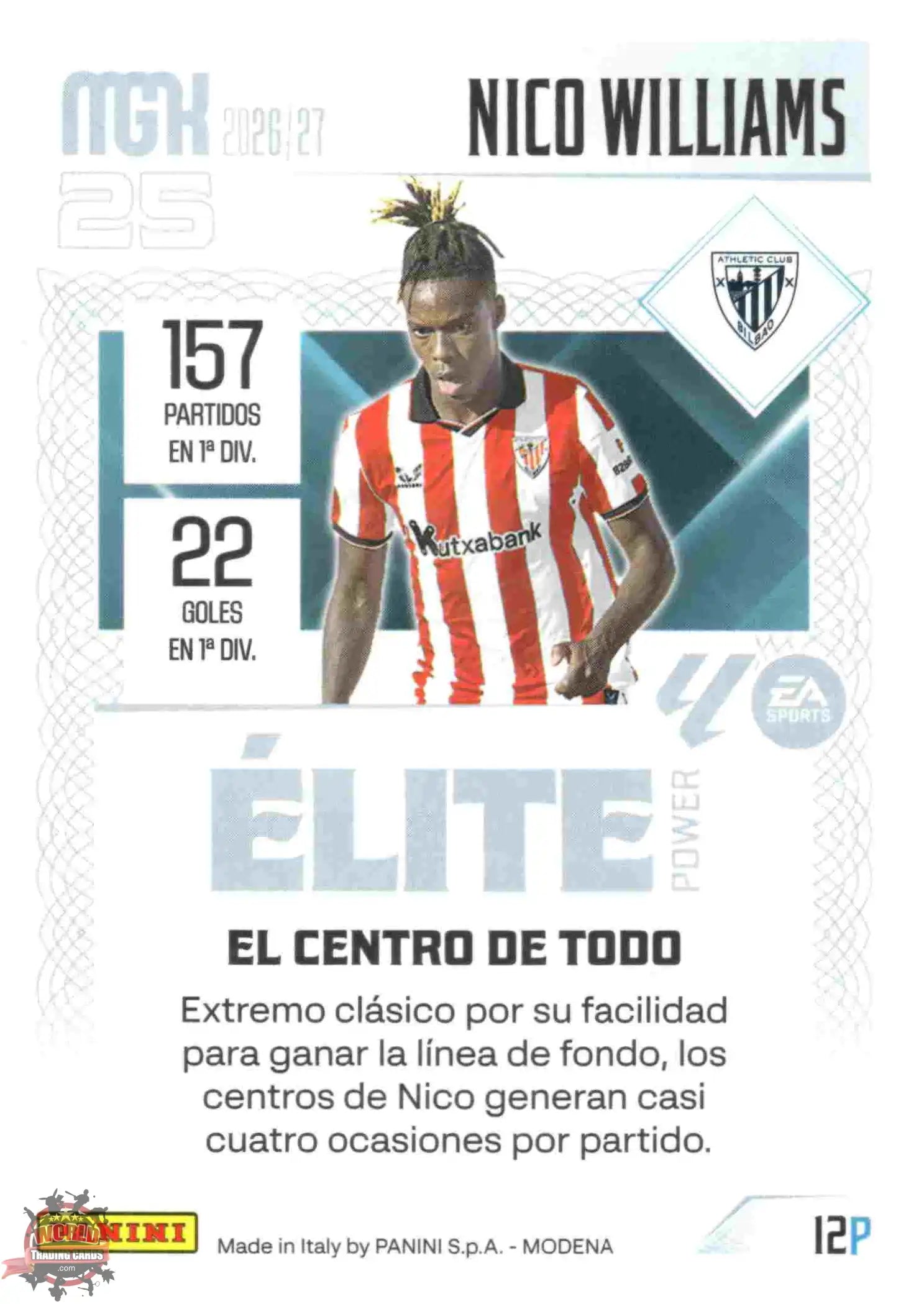 Panini | Megacracks | 2026-2027 | #012P | Nico Williams | Athletic Club | Elite Power