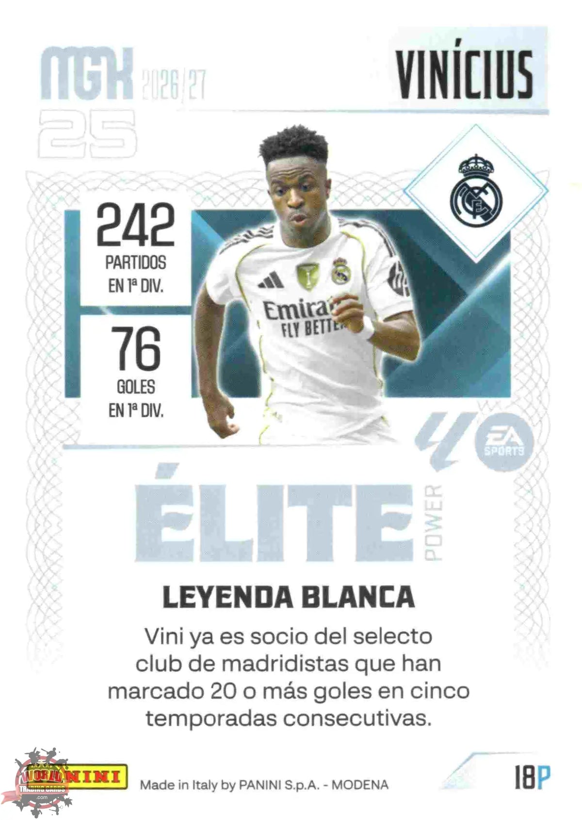 Panini | Megacracks | 2026-2027 | #018P | Vinícius | Real Madrid | Elite Power