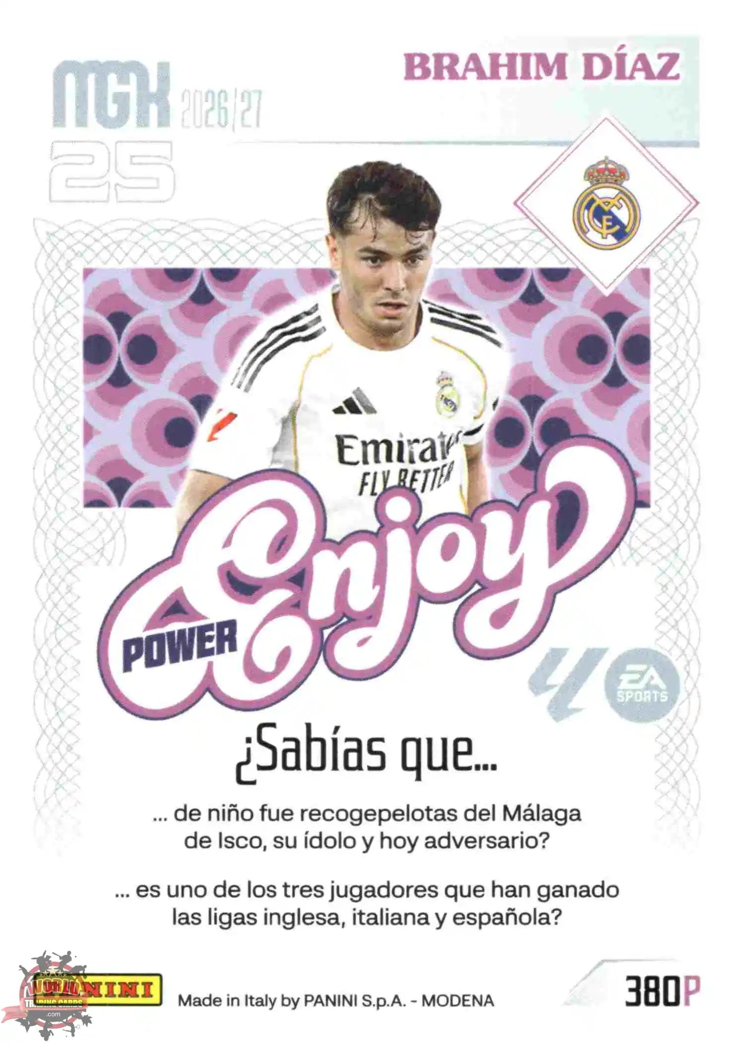 Panini | Megacracks | 2026-2027 | #380P | Brahim Díaz | Real Madrid | Enjoy Power