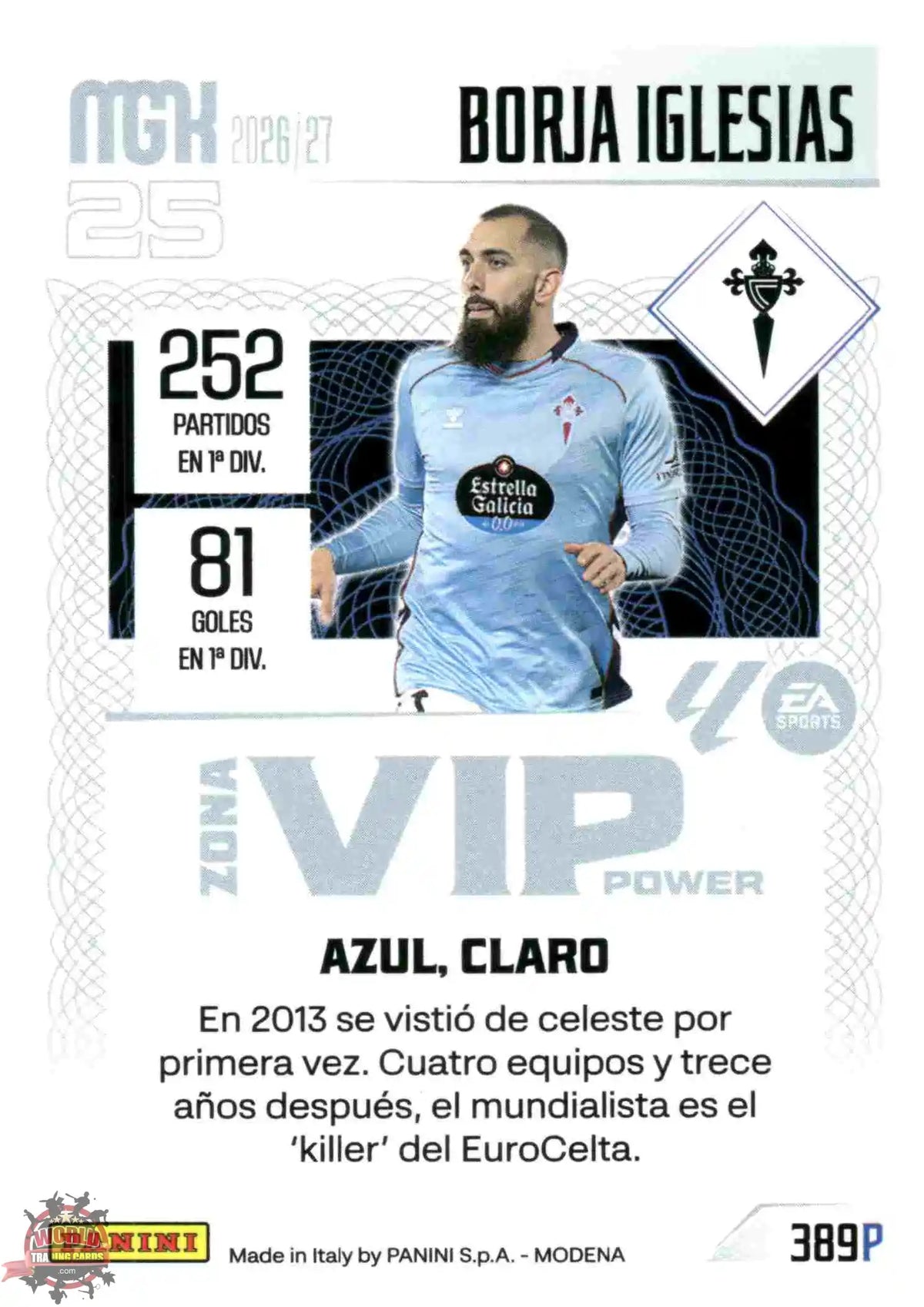 Panini | Megacracks | 2026-2027 | #389P | Borja Iglesias | RC Celta | Zona Vip Power