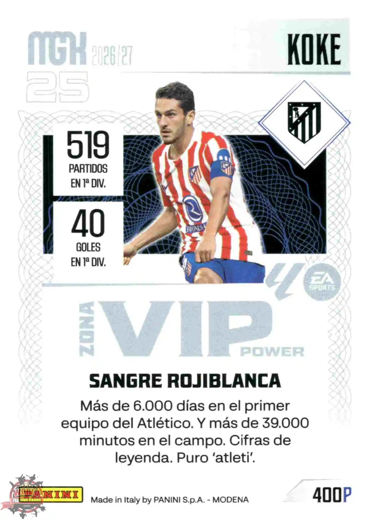 Panini | Megacracks | 2026-2027 | #400P | Koke | Atlético de Madrid | Zona Vip Power