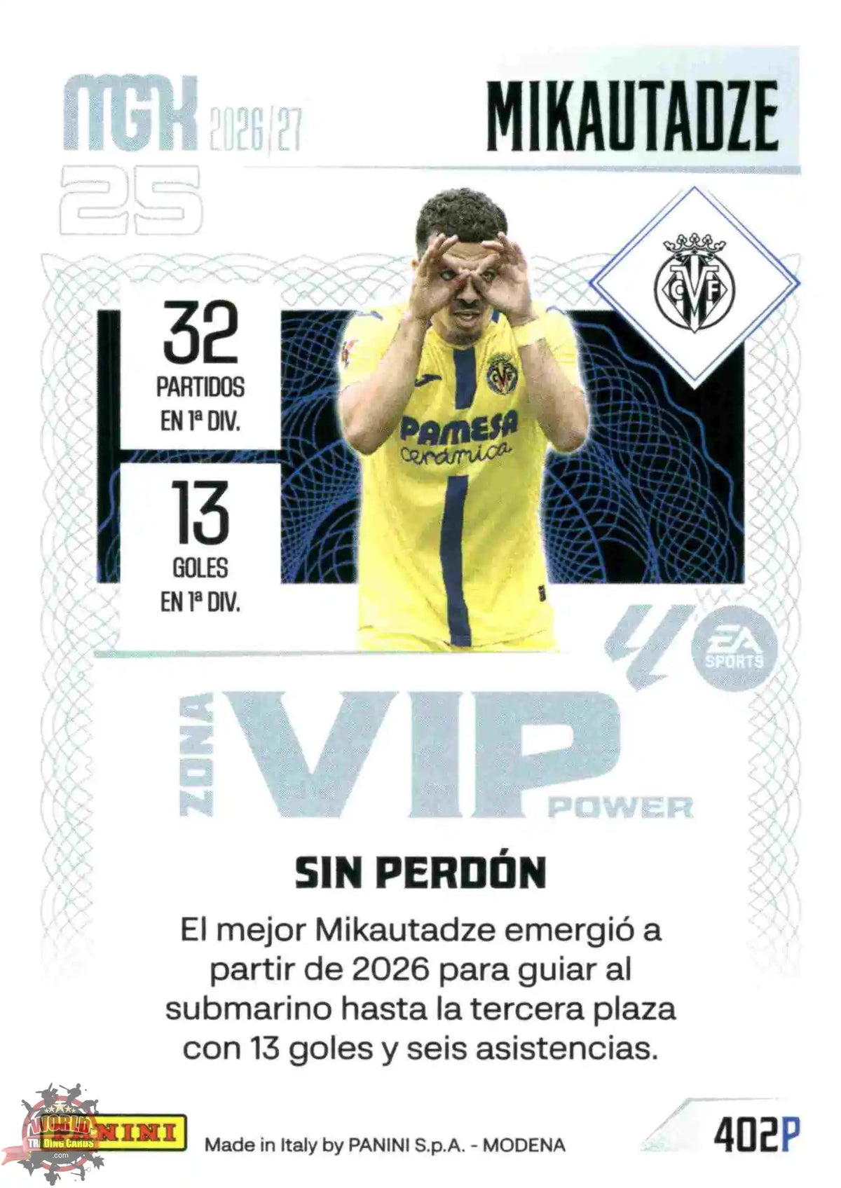 Panini | Megacracks | 2026-2027 | #402P | Mikautadze | Villarreal CF | Zona Vip Power
