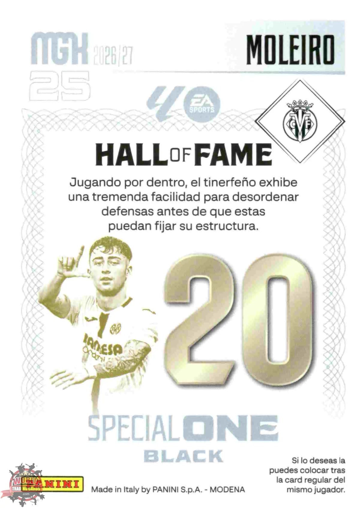 Panini | Megacracks | 2026-2027 | #SOB09 | Moleiro | Villarreal CF | Special One Black