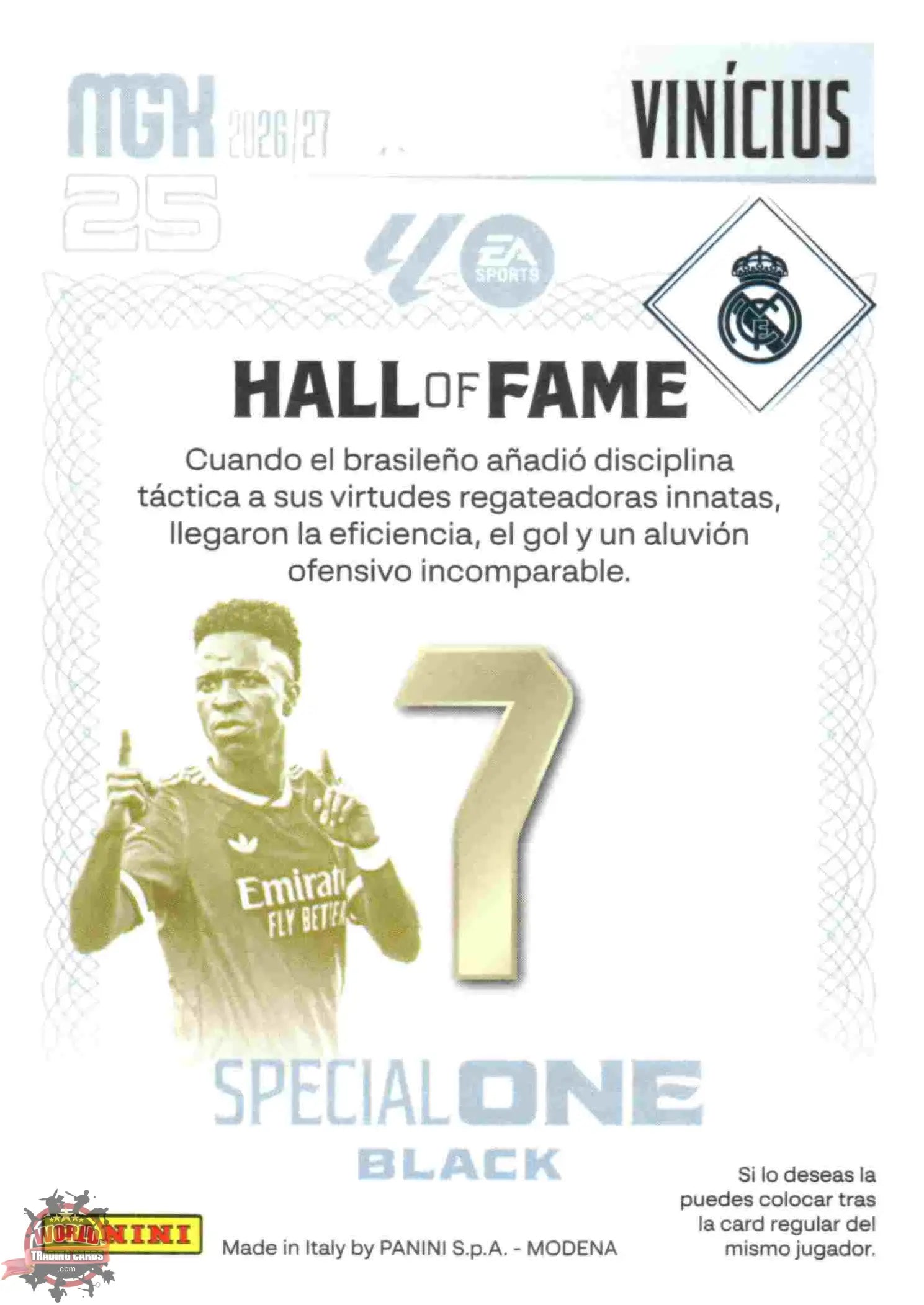 Panini | Megacracks | 2026-2027 | #SOB07 | Vinícius | Real Madrid | Special One Black