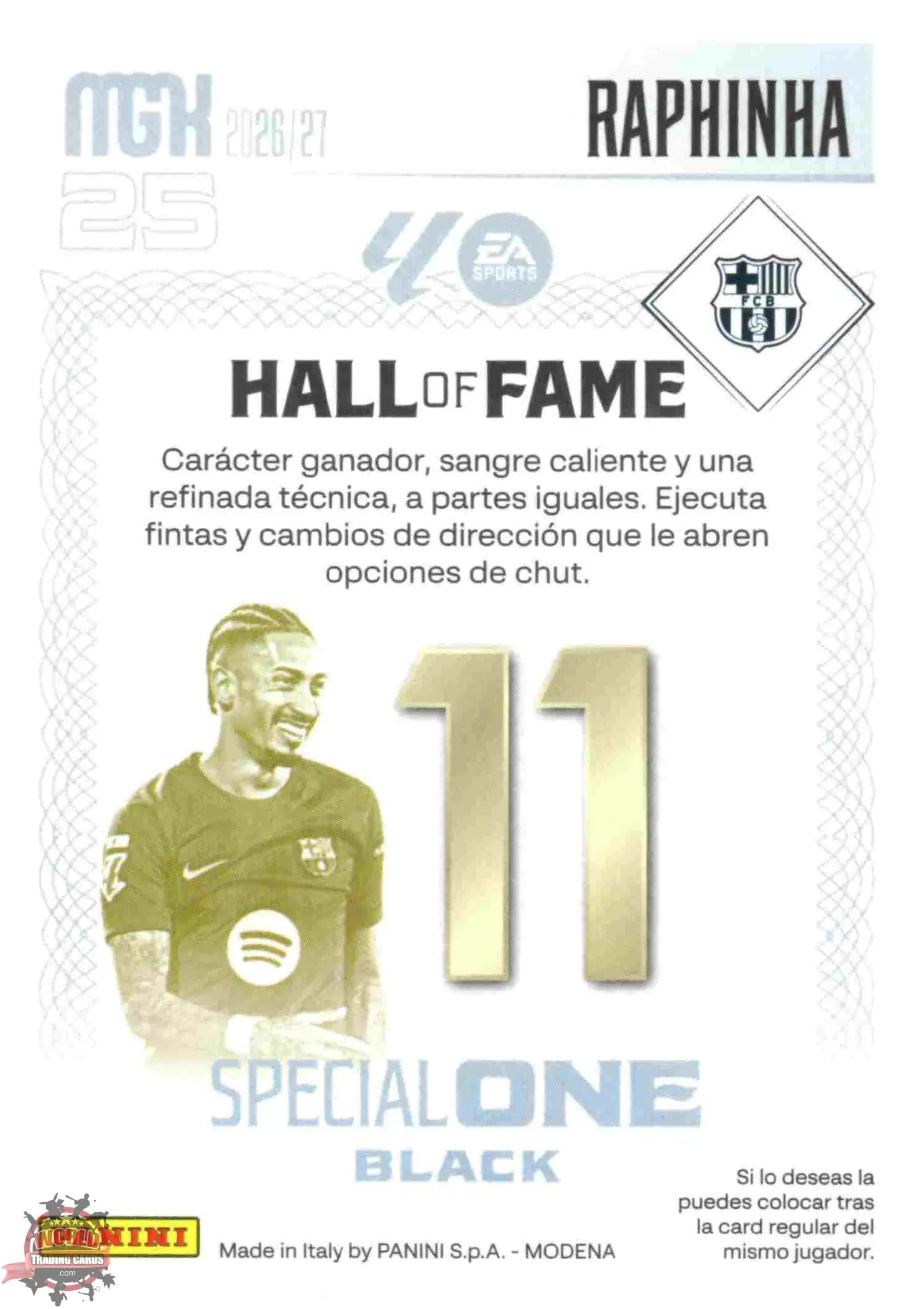Panini | Megacracks | 2026-2027 | #SOB05 | Raphinha | FC Barcelona | Special One Black