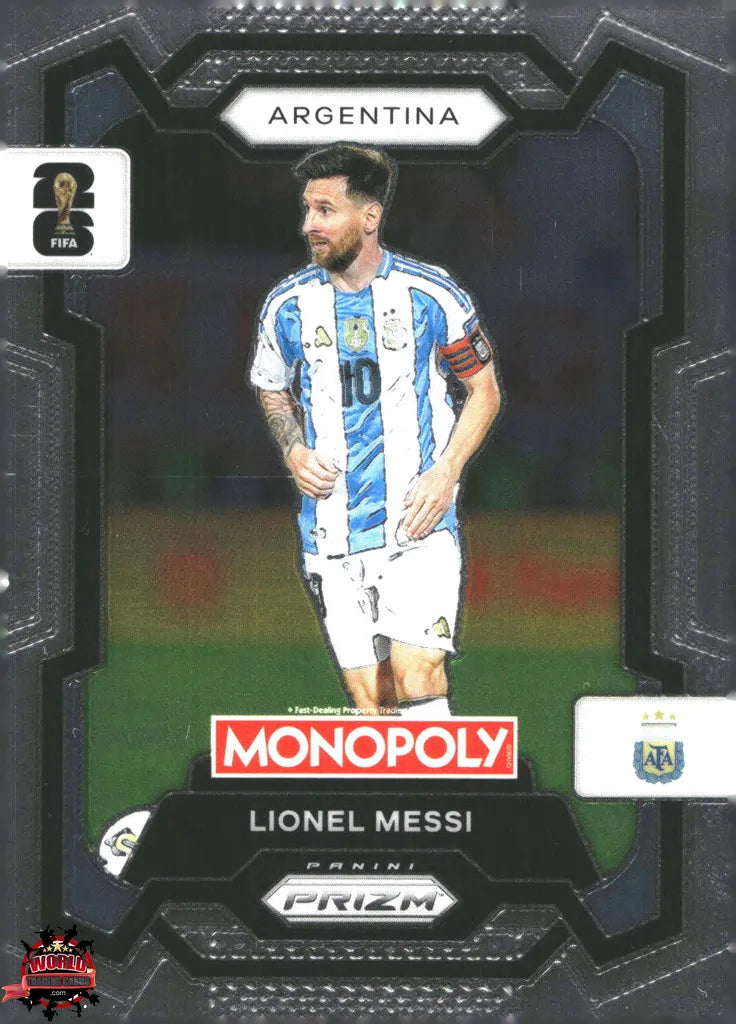 #PMPWC/001 | Panini | Monopoly | Prizm | FIFA World Cup | 2026 | Lionel Messi | Base