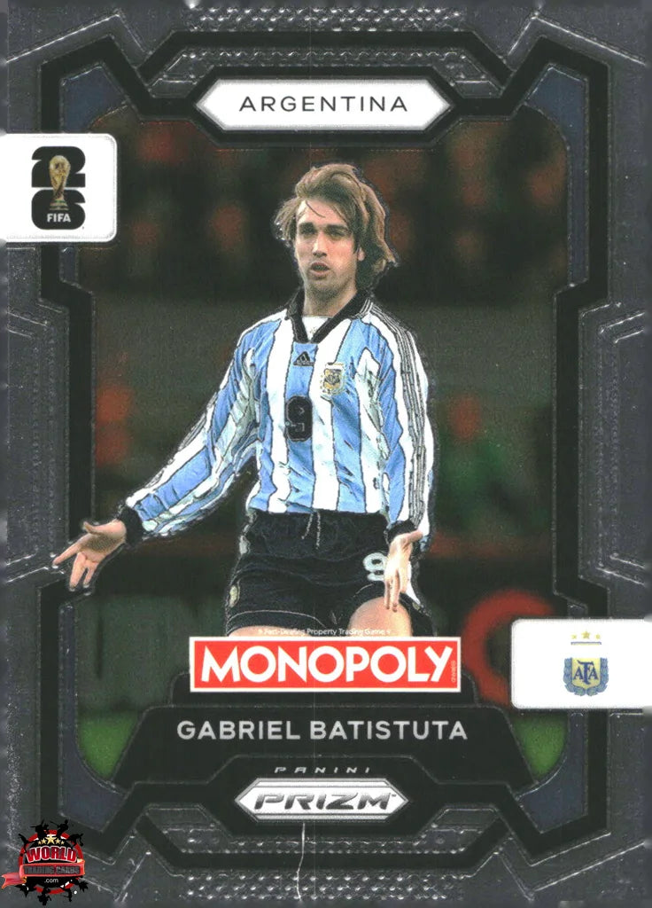 #PMPWC/004 | Panini | Monopoly | Prizm | FIFA World Cup | 2026 | Gabriel Batistuta | Base