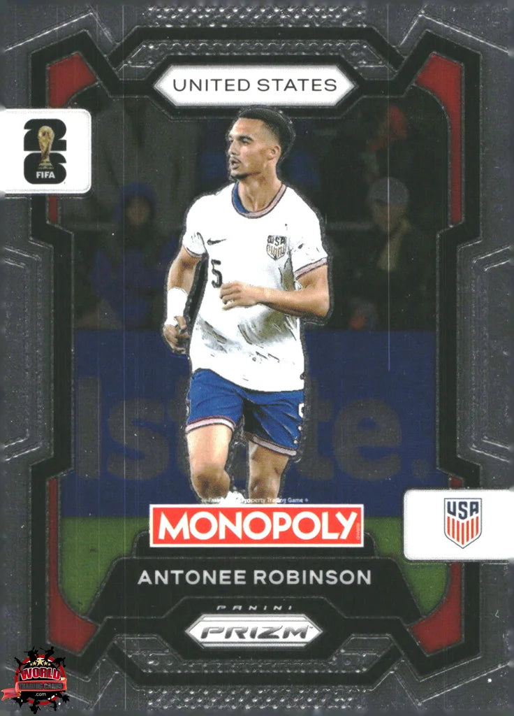 #PMPWC/052 | Panini | Monopoly | Prizm | FIFA World Cup | 2026 | Antonee Robinson | Base