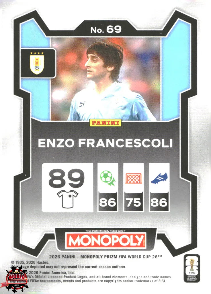 #PMPWC/069 | Panini | Monopoly | Prizm | FIFA World Cup | 2026 | Enzo Francescoli | Base