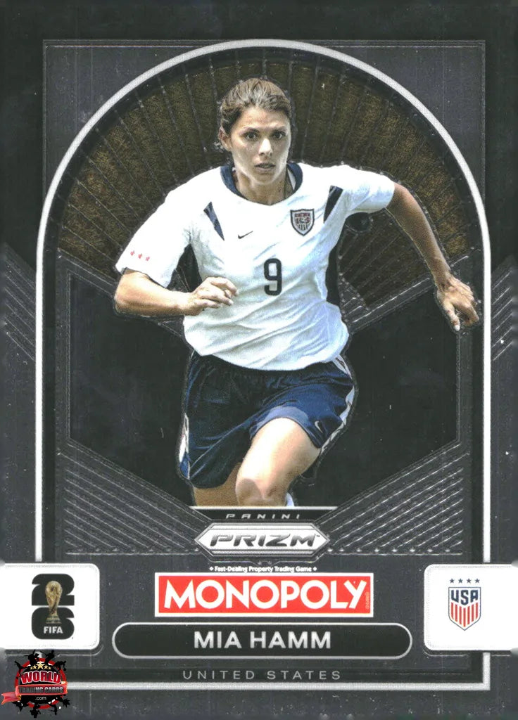 #PMPWC/091 | Panini | Monopoly | Prizm | FIFA World Cup | 2026 | Mia Hamm | Base