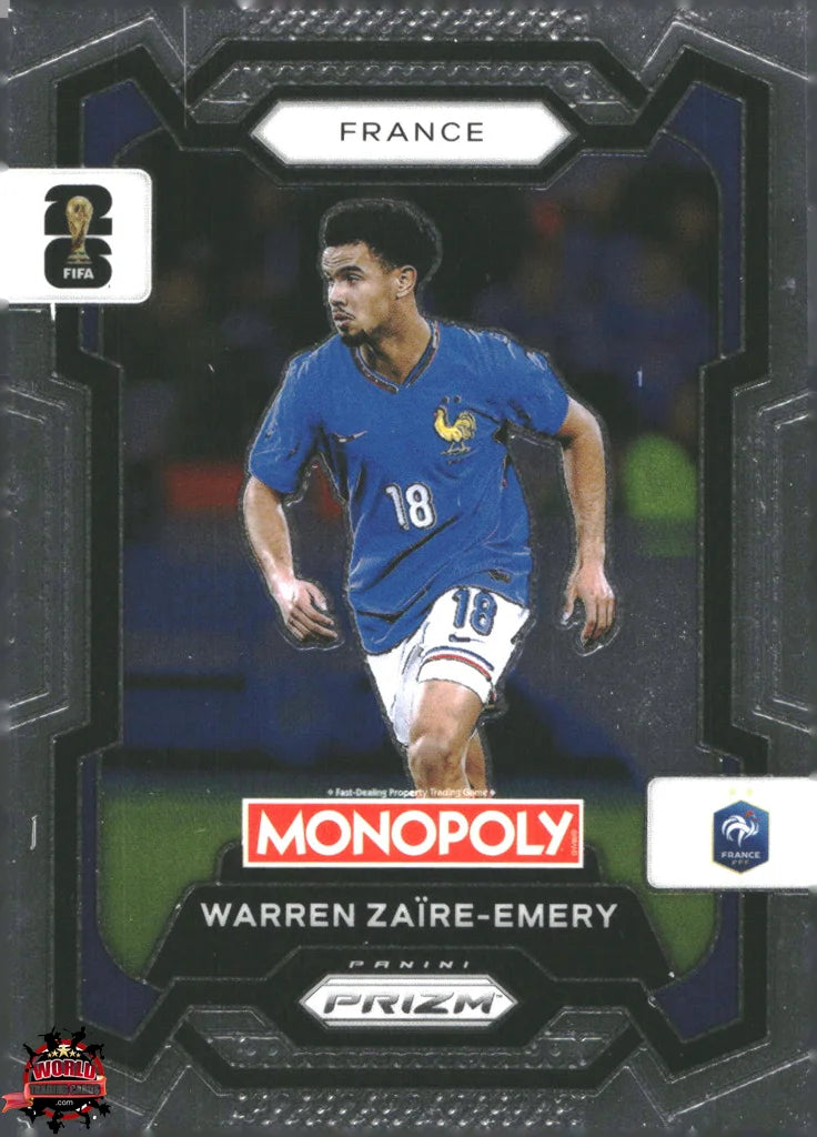 #PMPWC/011 | Panini | Monopoly | Prizm | FIFA World Cup | 2026 | Warren Zaire Emery | Base
