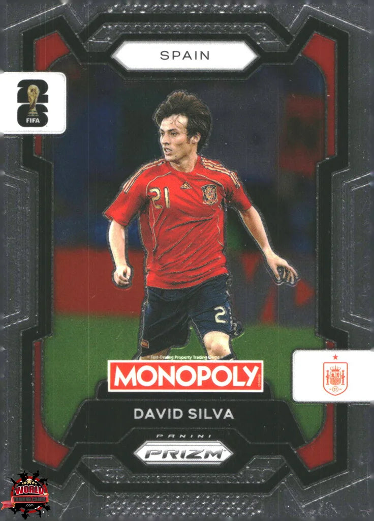 #PMPWC/042 | Panini | Monopoly | Prizm | FIFA World Cup | 2026 | David Silva | Base