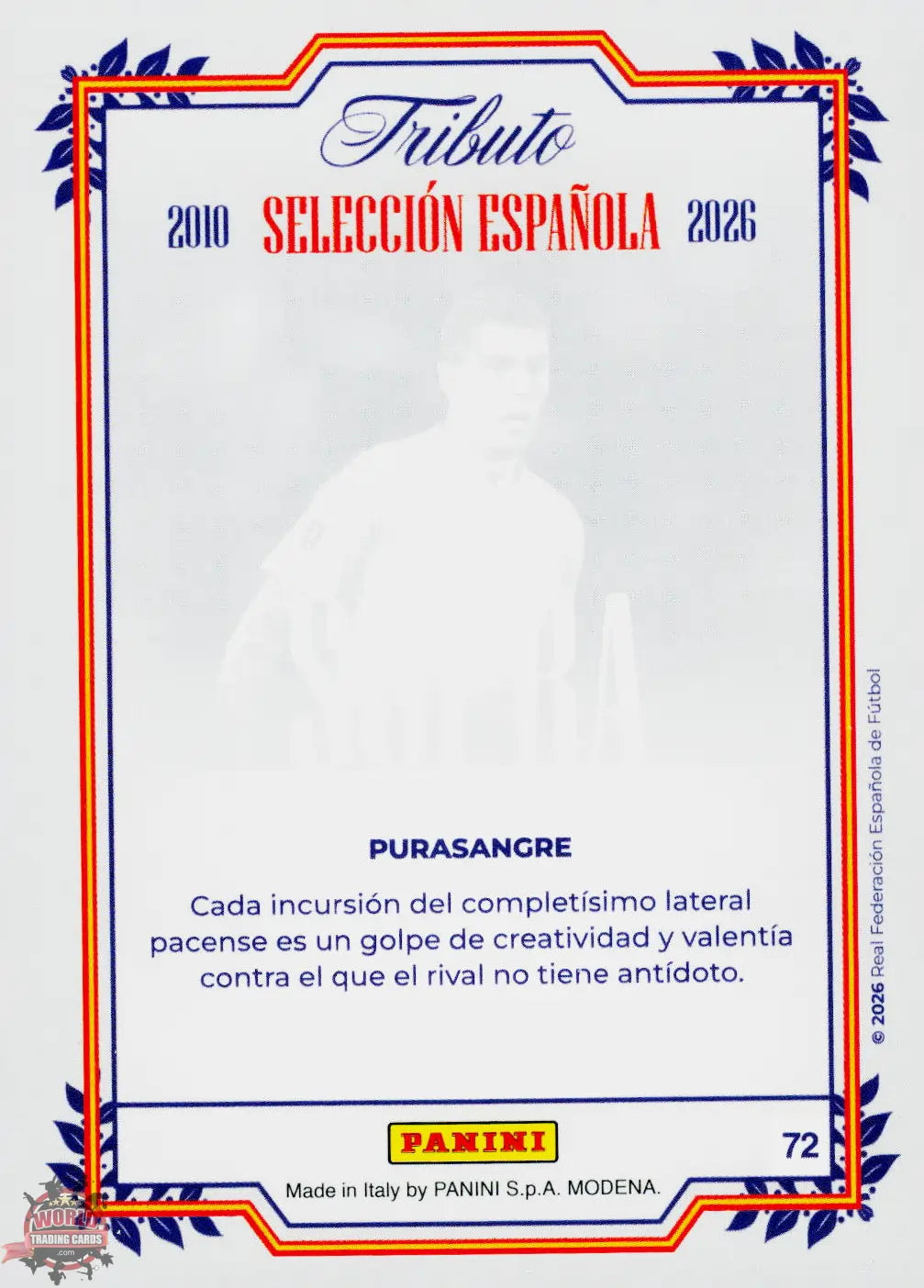 #PTBESP/72 | Panini | Tributo España | Vamos Campeones | 2026 | SUPRA | Pedro Porro