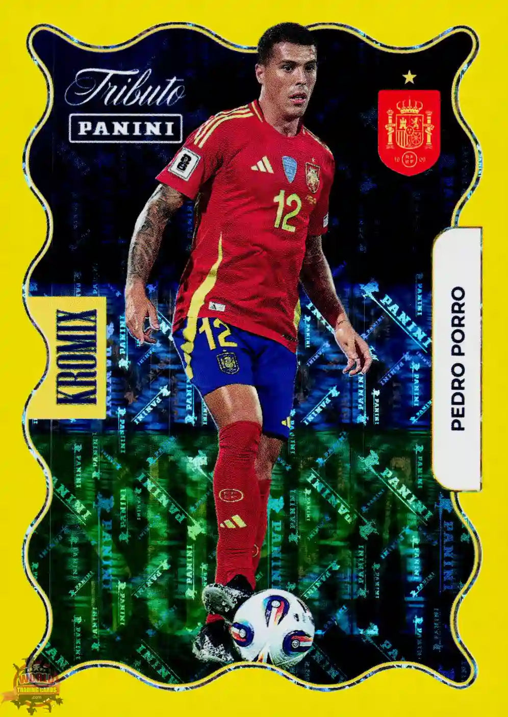 #PTBESP/KO72 | Panini | Tributo España | Vamos Campeones | 2026 | PARALLELS SUPRA KROMIX GOLD | Pedro Porro