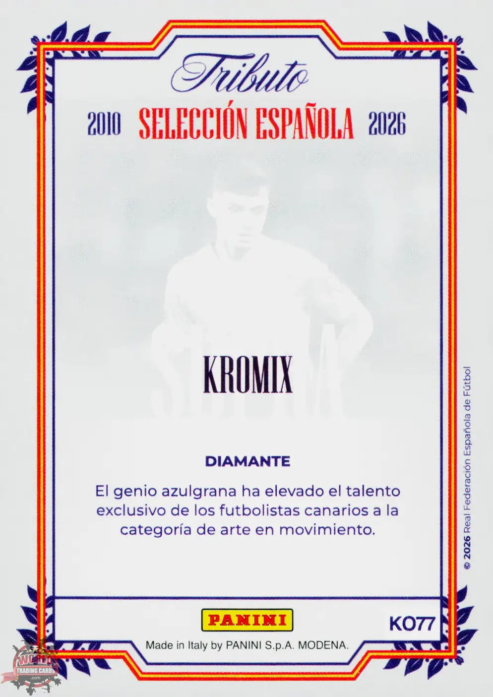#PTBESP/KO77 | Panini | Tributo España | Vamos Campeones | 2026 | PARALLELS SUPRA KROMIX GOLD | Pedri