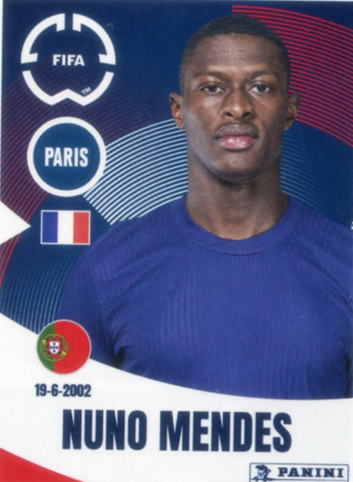 Panini Club World Cup 2025 #065 -  Nuno Mendes (Paris Saint-Germain)