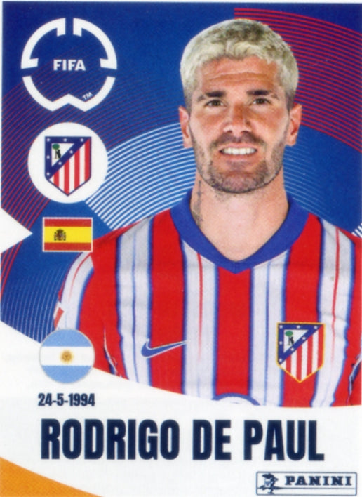 Panini Club World Cup 2025 #087 -  Rodrigo De Paul (Atlético de Madrid)