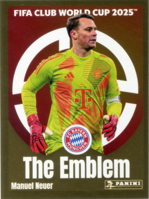 Panini Club World Cup 2025 #130 -  Manuel Neuer - The Emblem (FC Bayern Munich)