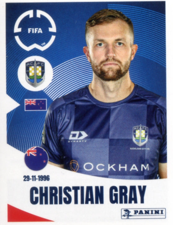 Panini Club World Cup 2025 #144 -  Christian Gray (Auckland City FC)